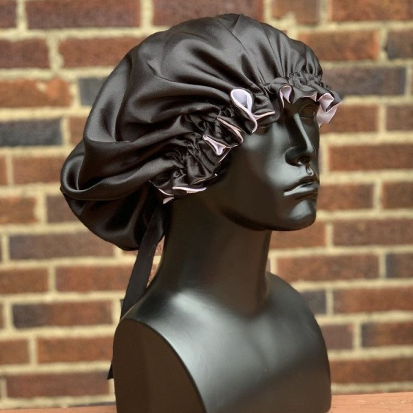 کلاه ساتن مشکی