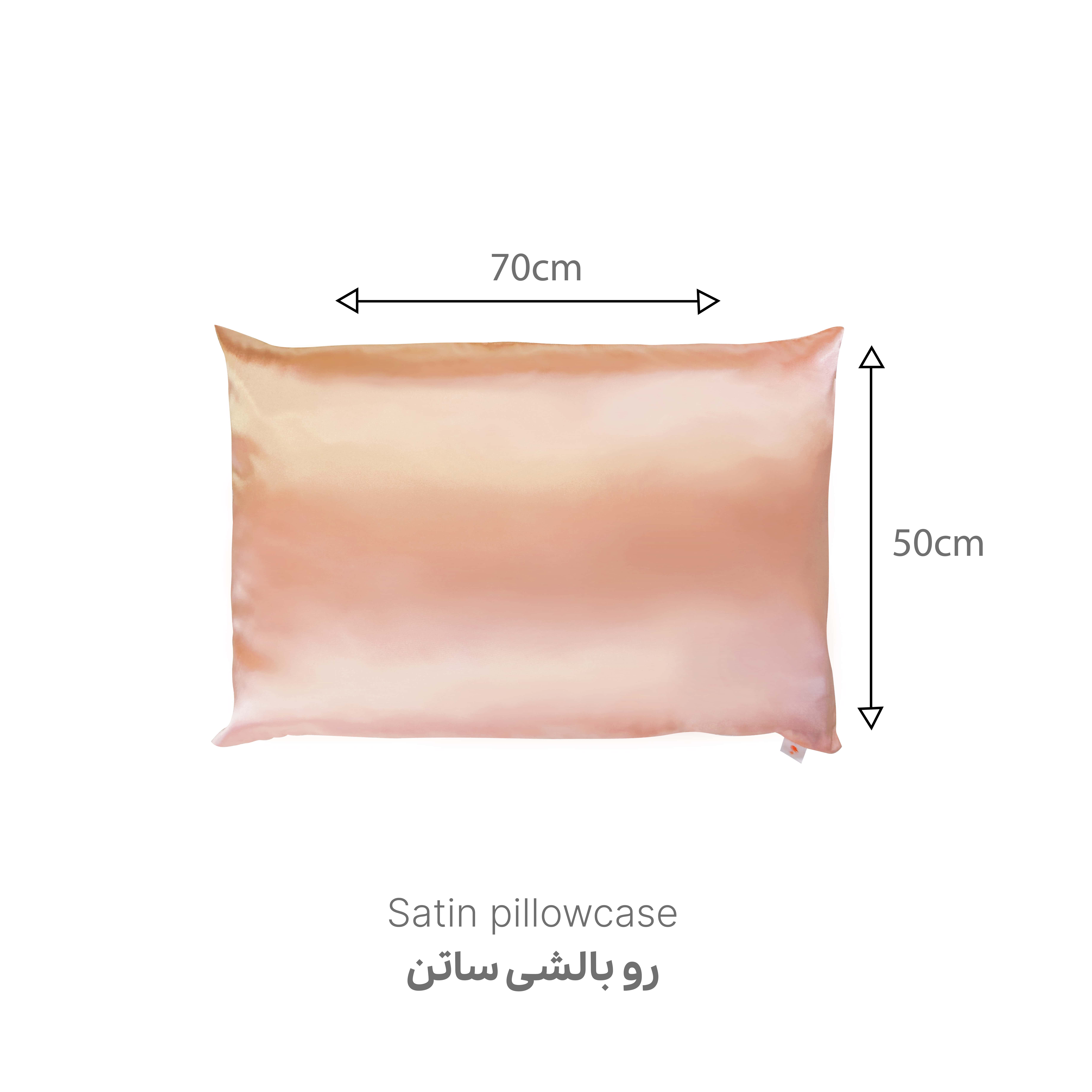 روبالشتی ساتن ابریشم رز گلد