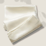 روبالشتی ساتن ابریشم سفید